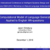 A computational model of language generation applied to English wh-questions