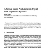 A Group-based Authorization Model for Cooperative Systems