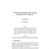 A Matrix-based Method for Analysing Stochastic Process Algebras