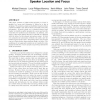A multi-modal approach for determining speaker location and focus