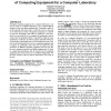 A platform independent tool for evaluating performance of computing equipment for a computer laboratory