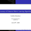 Accuracy of distance metric learning algorithms