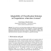 Adaptability of classification schemes in cooperation: What does it mean?
