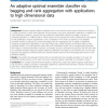 An adaptive optimal ensemble classifier via bagging and rank aggregation with applications to high dimensional data