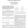 Asymptotically Optimal Joint Source-Channel Coding with Minimal Delay