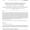Automatic extraction of bilingual word pairs using inductive chain learning in various languages