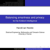 Balancing Smartness and Privacy for the Ambient Intelligence