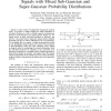 Blind separation of statistically independent signals with mixed sub-Gaussian and super-Gaussian probability distributions