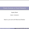 Charity auctions on social networks