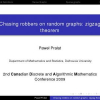 Chasing robbers on random graphs: Zigzag theorem