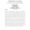 Collaboration as an Activity Coordinating with Pseudo-Collective Objects