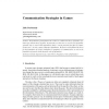 Communication strategies in games