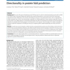 Directionality in protein fold prediction