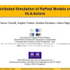 Distributed Simulation of RePast Models over HLA/Actors