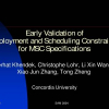 Early Validation of Deployment and Scheduling Constraints for MSC Specifications