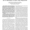 Efficiency of Distributed Compression and Its Dependence on Sensor Node Deployments