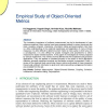 Empirical Study of Object-Oriented Metrics