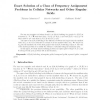 Exact Solution of a Class of Frequency Assignment Problems in Cellular Networks