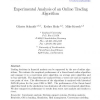 Experimental Analysis of an Online Trading Algorithm