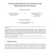 Formal Specification Generation from Requirement Documents