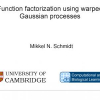Function factorization using warped Gaussian processes