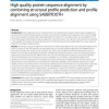 High quality protein sequence alignment by combining structural profile prediction and profile alignment using SABERTOOTH