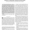 Highly Efficient Gradient Computation for Density-Constrained Analytical Placement