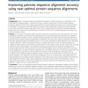 Improving pairwise sequence alignment accuracy using near-optimal protein sequence alignments