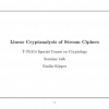 Linear Cryptanalysis of Stream Ciphers