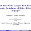 Link-time static analysis for efficient separate compilation of object-oriented languages