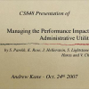 Managing the Performance Impact of Administrative Utilities