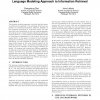 Model-based Feedback in the Language Modeling Approach to Information Retrieval