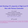 Model Checking LTL Properties of High-Level Petri Nets with Fairness Constraints