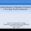 Modeling bounds on migration overhead for a traveling thread architecture