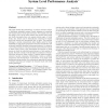Modeling structured event streams in system level performance analysis