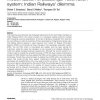 Modernization of passenger reservation system: Indian Railways' dilemma