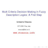 Multi Criteria Decision Making in Fuzzy Description Logics: A First Step