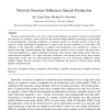 Network Structure Influences Speech Production