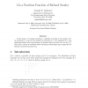 On a Partition Function of Richard Stanley