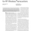 On-Chip Testing Techniques for RF Wireless Transceivers