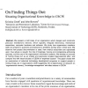 On finding things out: Situating organisational knowledge in CSCW