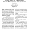 On the construction of data aggregation tree with minimum energy cost in wireless sensor networks: NP-completeness and approxima