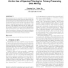 On the use of spectral filtering for privacy preserving data mining
