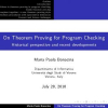 On theorem proving for program checking: historical perspective and recent developments