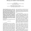 Quality-of-Context and its use for Protecting Privacy in Context Aware Systems