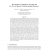 Recognition confidence scoring and its use in speech understanding systems