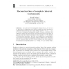 Reconstruction of complete interval tournaments