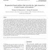 Reputation-based policies that provide the right incentives in peer-to-peer environments