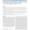 Robust joint analysis allowing for model uncertainty in two-stage genetic association studies