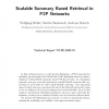 Scalable summary based retrieval in P2P networks